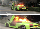 ផ្ទុះឆេះរថយន្តទំនើប Lamborghini កណ្តាលក្រុង ផ្អើលអស់ក្រុមមនុស្ស ធ្វើដំណើរ